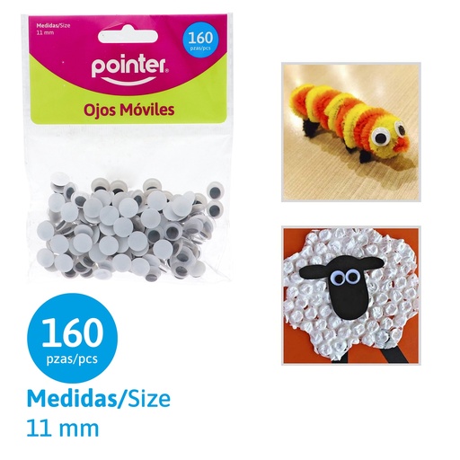 [A126-DY10160-BW] OJITOS MOVILES PARA MANUALIDADES (SET X160 PZS)