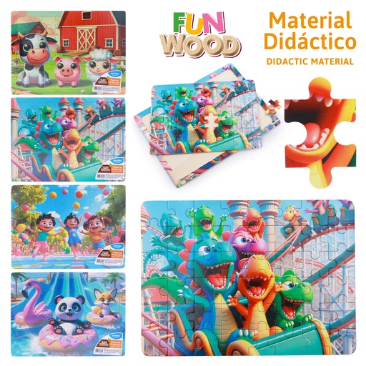 [PZZ-1804] ROMPECABEZAS FUN WOOD INFANTIL