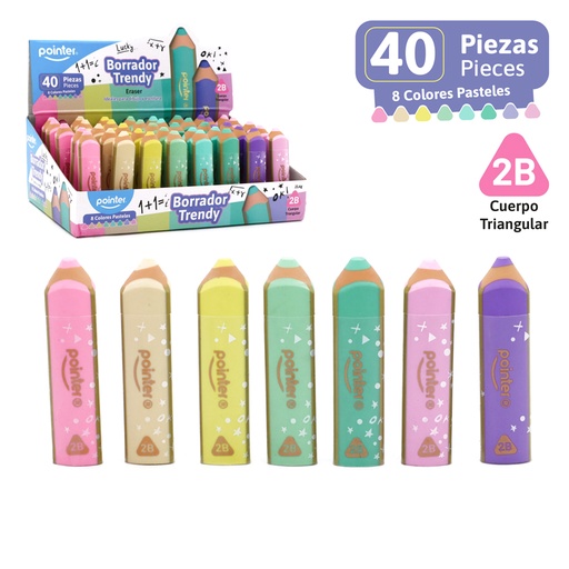 [ER-23103] BORRADOR TRENDY 2B LAPIZ PASTEL UNIDAD