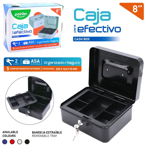 [YFC-20-P] CAJA METALICA DE SEGURIDAD PARA EFECTIVO - 8" / 20x16x9Cm