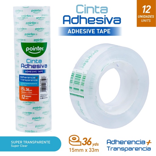 [TP-1533SCN] CINTA ADHESIVA TRANSPARENTE(15mmx33m) 40 mic