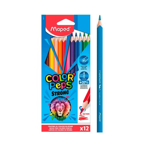 [862712] LAPICES DE COLORES PEPS STRONG x12PZS