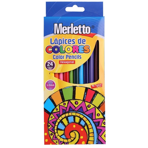 [780-8232769] LAPICES DE COLORES HEXAGONALES x24PZAS