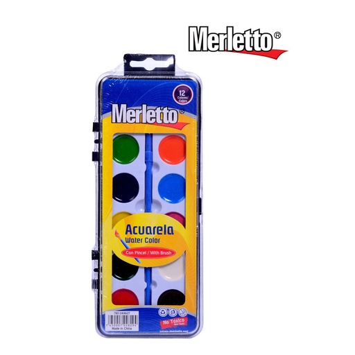 [780-2414627] ACUARELA x12 COLORES CON PINCEL