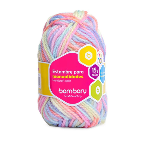 [329-8050/972] ESTAMBRE PARA MANUALIDADES MULTICOLOR PASTEL - 15G