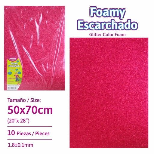 [GL-EVA-7005-57] FOAMY ESCARCHADO FUCSIA - GRANDE (50x70CM)