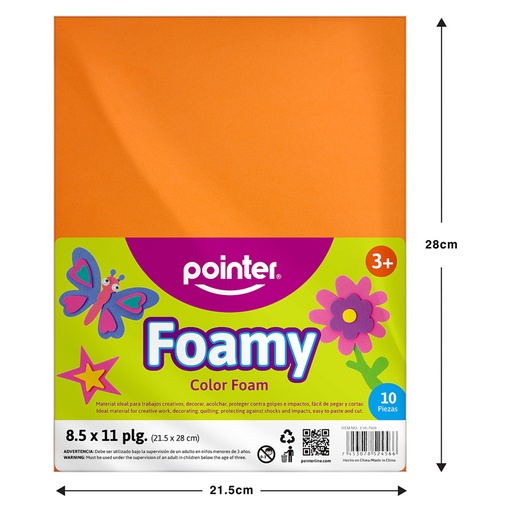 [EVA-7008] FOAMY LISO NARANJA - CARTA (20x30CM)