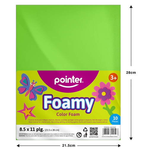[EVA-7015] FOAMY LISO VERDE - CARTA (20x30CM)