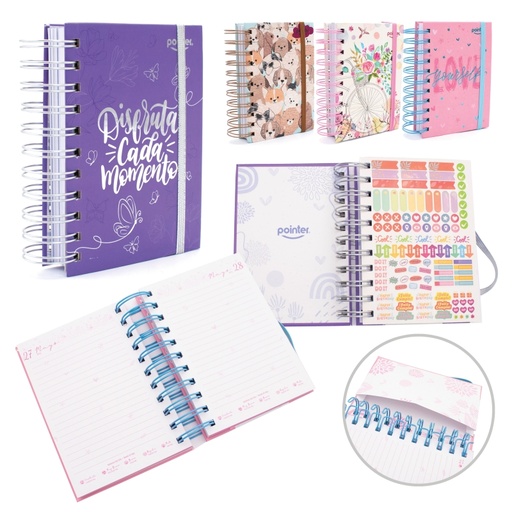 [AG-2260-P] AGENDA ESPIRAL + STICKERS