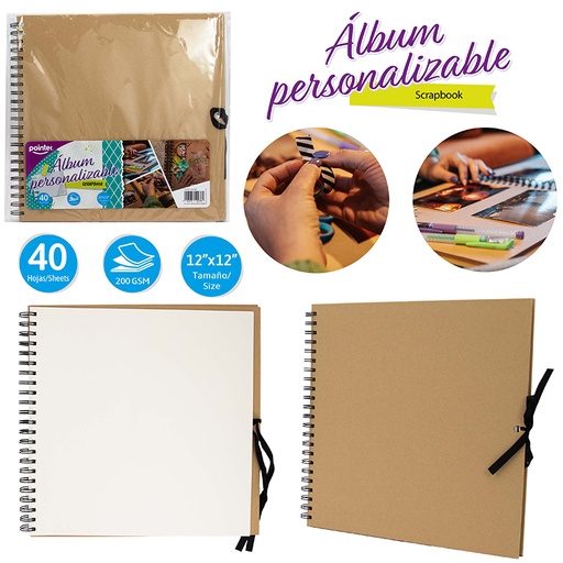 [KSB-2333] ALBUM PERSONALIZABLE (SCRAPBOOK) 30.5 x 30.5cm