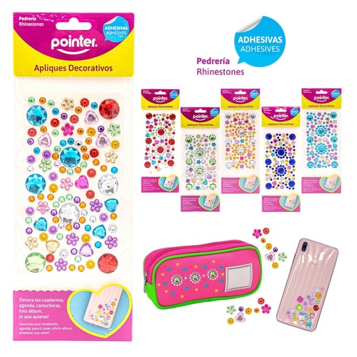 [ST-2017001] APLIQUES ADHESIVOS (PEDRERIA)