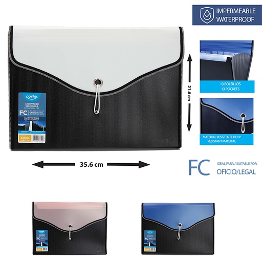 [FL1-26-FC] ARCHIVADOR EXPANDIBLE PORTADOCUMENTOS