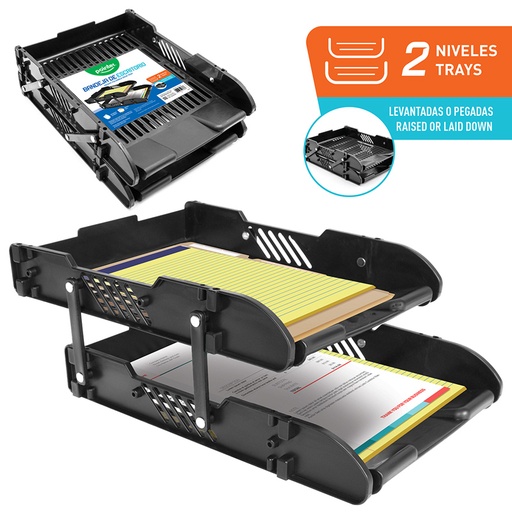 [DOTY-2N] BANDEJA DE ESCRITORIO 2 NIVELES