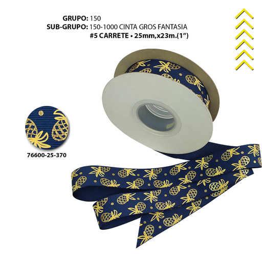 [76600-25-370] GROSS #5 FANTASIA - PIÑAS DORADO/AZUL