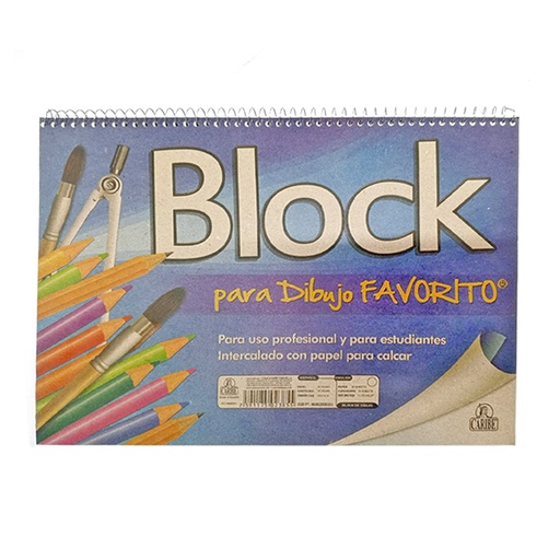 [N026220B32U] BLOCK ESPIRAL DE DIBUJO FAVORITO - 16 HOJAS 29,8x21CM