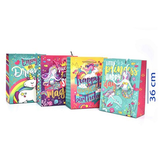 [84685] BOLSA DE REGALO  (SIRENA Y UNICORNIOS) M