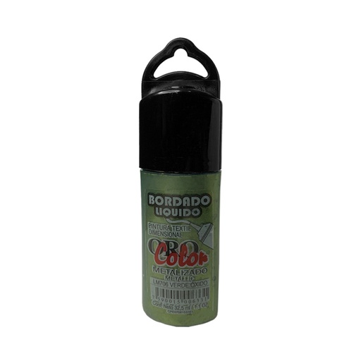 [LM706] BORDADO LIQUIDO METALIZADO VERDE OXIDO 32,5CM