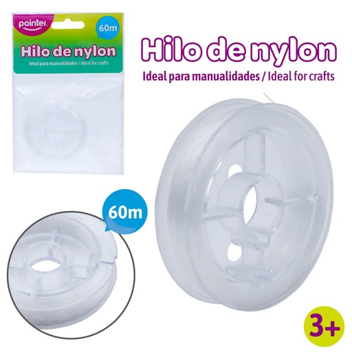 [ANC-1837] HILO DE NYLON TRANSPARENTE PARA MANUALIDADES - x60M