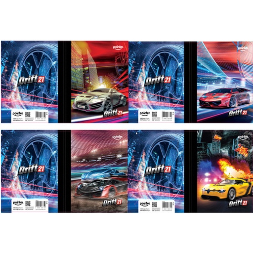 [YL-5-CR3] LIBRETA EMPASTADA 5 MATERIAS - CARROS