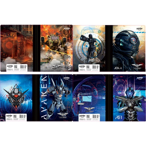 [YL-5-RB3] LIBRETA EMPASTADA 5 MATERIAS - ROBOTS