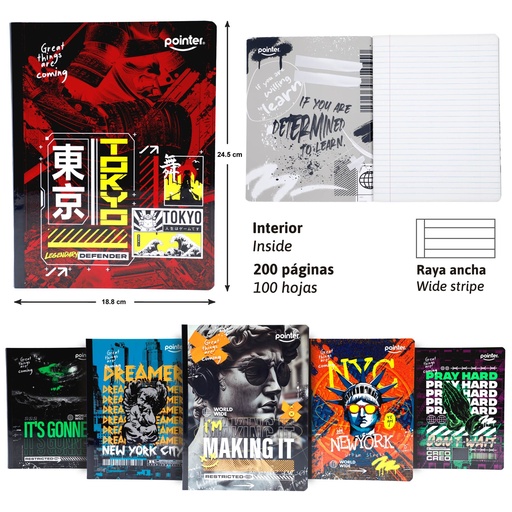 [COS-17] CUADERNO COSIDO RAYA ANCHA