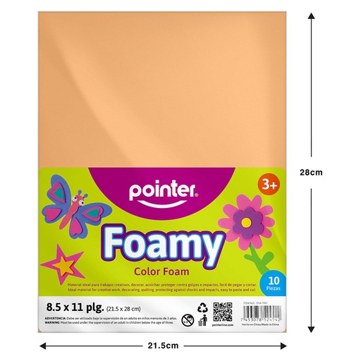 [EVA-7007] FOAMY LISO PIEL - CARTA (20x30CM) 
