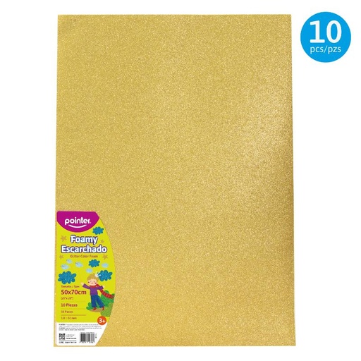 [GL-EVA-7004-57] FOAMY ESCARCHADO DORADO - GRANDE (50x70CM)