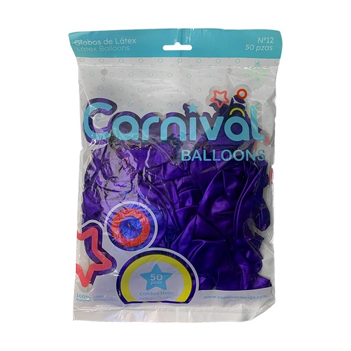 [CA-G50-PUPER] GLOBOS DE 50 MORADO PERLADO