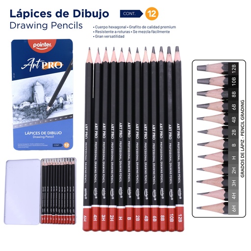 [DP-12ST] LAPIZ HB - 12 PIEZAS
