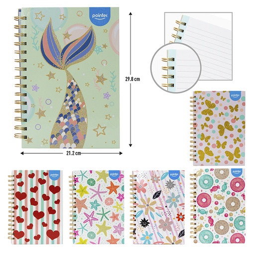 [NB-6200-G] LIBRETA ESPIRAL A5 x100 HOJAS BLANCAS