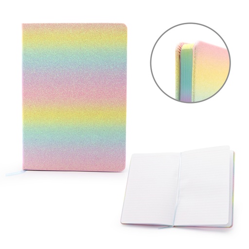[NB-23221] LIBRETA DE APUNTES ESCARCHADA PASTEL A5 - x100 HOJAS AMARILLAS
