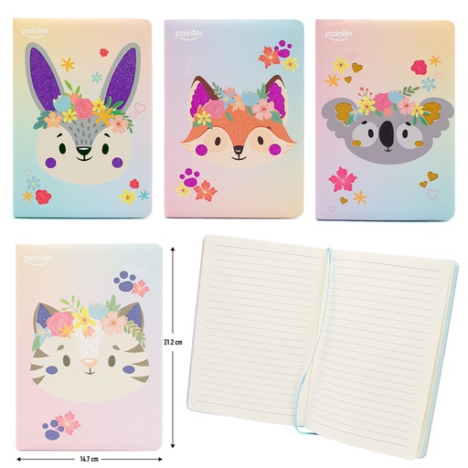 [NB-1979-A5] LIBRETA DE APUNTES ENCUADERNADA "KAWAII" A5 - 80 HOJAS AMARILLAS