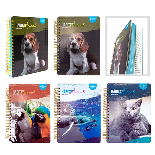 [NB-1977] LIBRETA DE APUNTES ESPIRAL (ANIMALES)