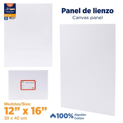 [LN-3040-W] LIENZO BLANCO 30 x 40cm