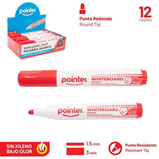 [BK-105-RD] MARCADOR PARA TABLERO (ROJO)