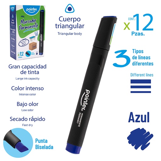 [PM-80-A] MARCADOR PERMANENTE x 12 PZAS.