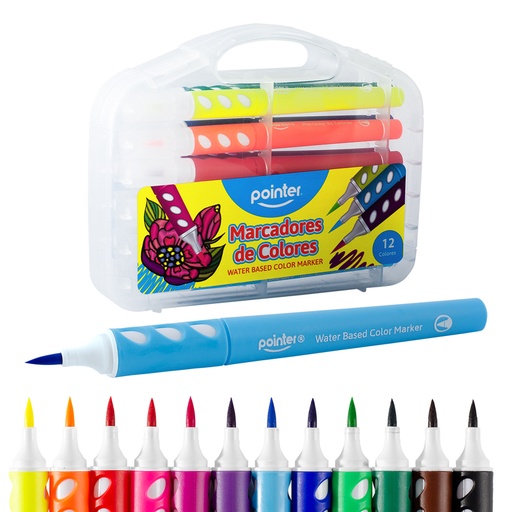 [WC-1914] MARCADORES A BASE DE AGUA x12 COLORES