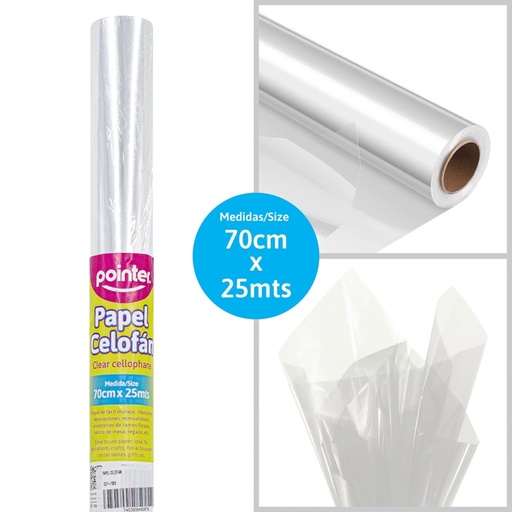[CLP-7025] PAPEL CELOFAN 70CMx1MTS (TRANSPARENTE)