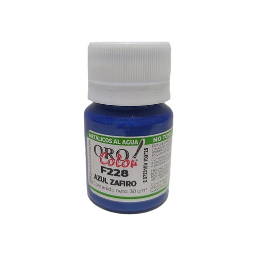 [F228] PINTURA METALICOS AL AGUA AZUL ZAFIRO 30ML
