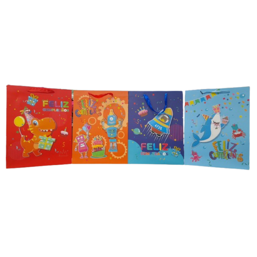 [786-6521276]  BOLSA DE REGALO GRANDE FELIZ CUMPLEAÑOS INFANTIL