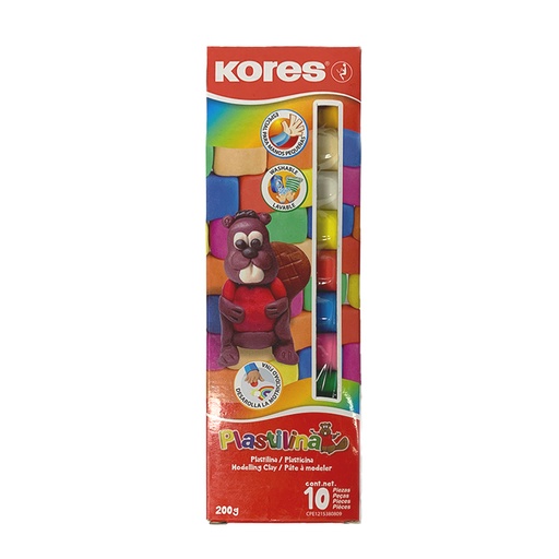 [34010.21] PLASTILINA 200G X10