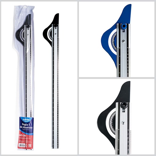 [AR-60P] REGLA T 60CM CUERPO DE ALUMINIO - CABEZA AJUSTABLE