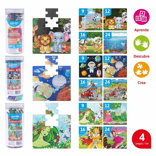 [PZZ-22124] ROMPECABEZAS DIDACTICO 4 EN 1