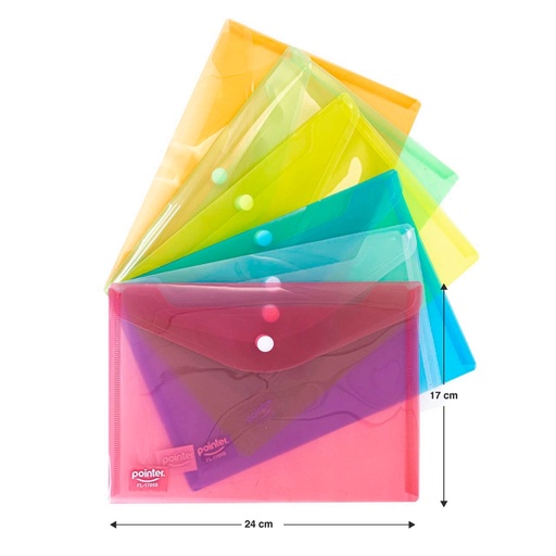 [FL-1705S] SOBRE PLASTICO TRANSPARENTE PORTADOCUMENTOS - A5