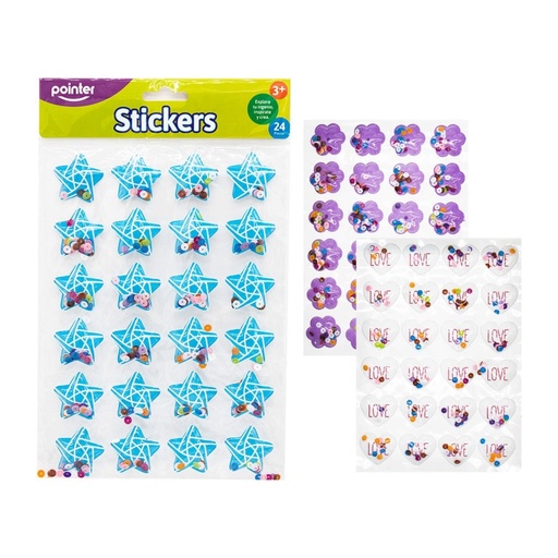 [ANC-1836] STICKERS DECORATIVOS CON LENTEJUELAS x24PZAS