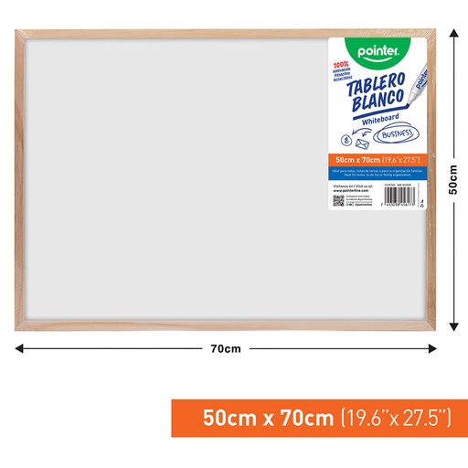 [WB-5070W] TABLERO BLANCO 50x70cm