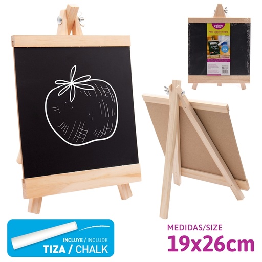 [BRD-7070] MINI TABLERO NEGRO - 19 x 26CM