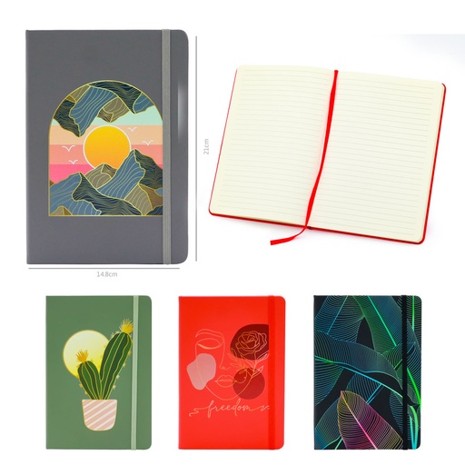 [NB-2446] LIBRETA DE APUNTES A5 CON LIGA - 80 HOJAS BLANCAS