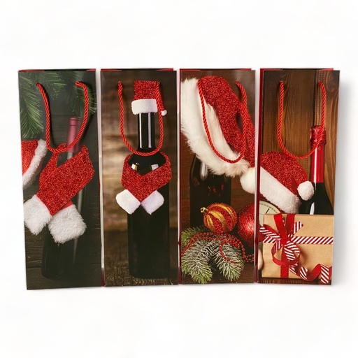 [784-8894360] BOLSA DE REGALO NAVIDAD BOTELLERA
