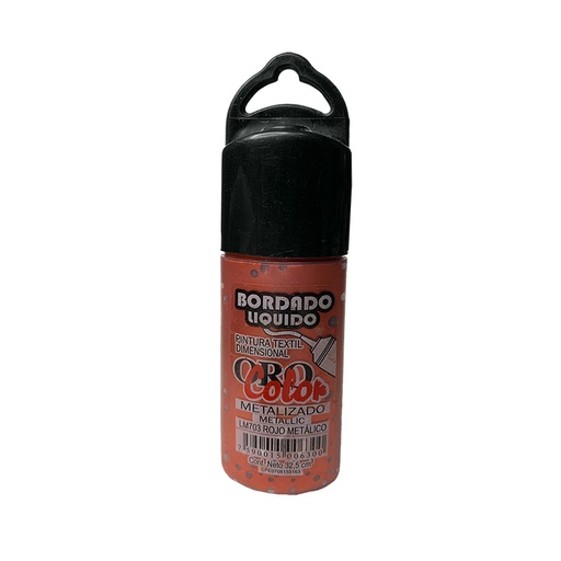 [LM703] BORDADO LIQUIDO METALIZADO ROJO METALICO 32,5ML